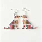 Printed Iron Acrylic Dangle Earrings