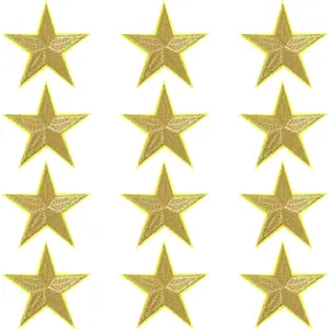 12Pcs Star Shape Cloth Embroidery Applqiues