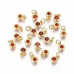 Brass with Single Cubic Zirconia Charms