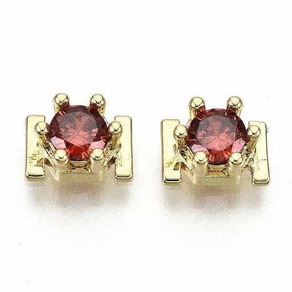 Brass Micro Pave Cubic Zirconia Cabochons