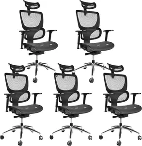 MERCURY 5PACK Ergonomická kancelářská židle LUNA JNS-101A, černá (5 ks)