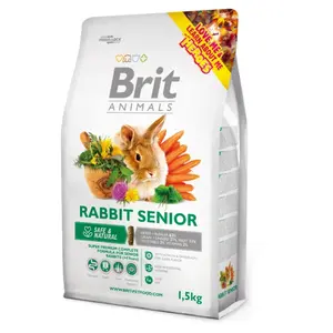 BRIT Animals rabbit senior complete krmivo pro králíky 1,5 kg