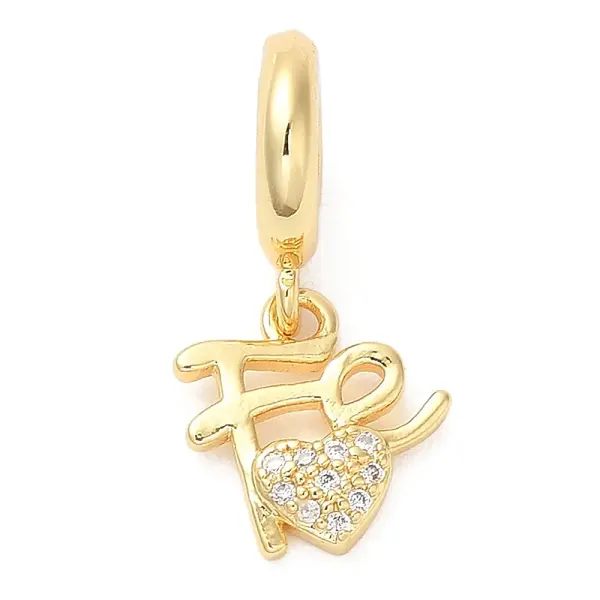Brass Micro Pave Cubic Zirconia Pendants