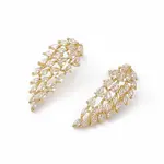 Cubic Zirconia Angel Wing Stud Earrings