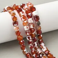 Natural Fire Crackle Agate Beads Strands