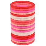 Polymer Clay Heishi Surfer Stretch Bracelets Set