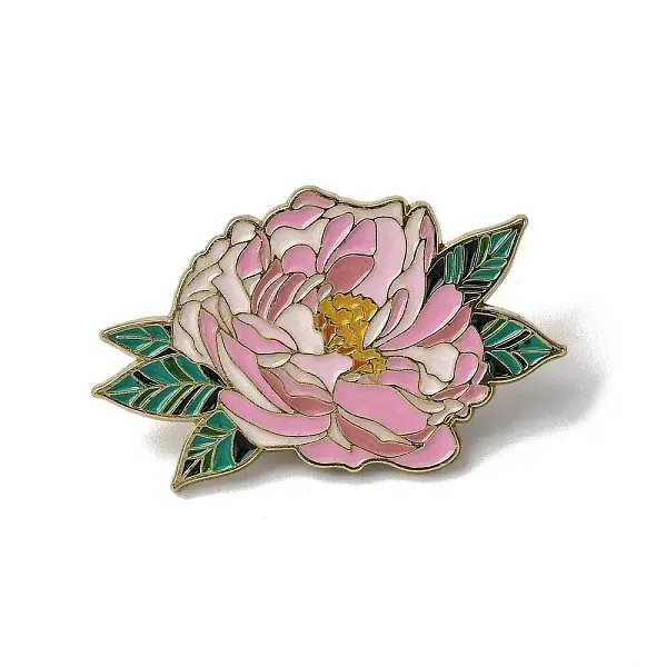 Peony Flower Enamel Pins