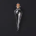 Teardrop Glass Cork Bottle Big Pendants