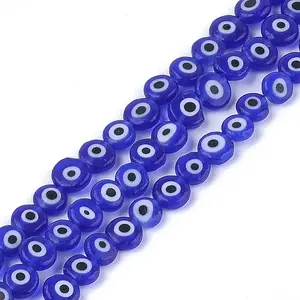 Handmade Evil Eye Lampwork Beads Strands