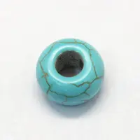 Synthetic Turquoise European Beads