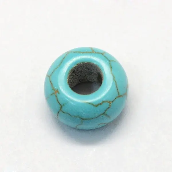 Synthetic Turquoise European Beads
