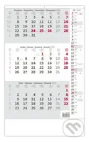 Tříměsíční kalendář šedý s poznámkami 2026 - nástěnný kalendář