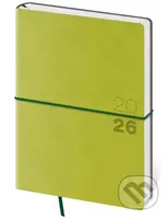 Týdenní diář 2026 A5 Flexio zelený s gumičkou