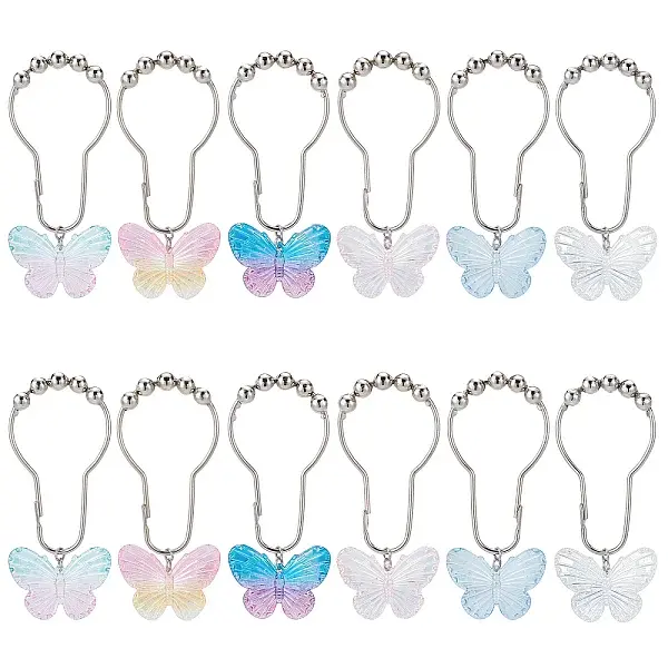 Iron Shower Curtain Rings for Bathroom