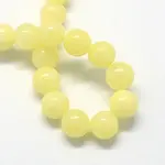 Natural Dyed Yellow Jade Gemstone Bead Strands