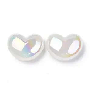 UV Plating Rainbow Iridescent Acrylic Beads