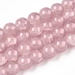Baking Paint Crackle Glass Beads Strands