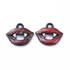 Black Alloy Enamel Pendant