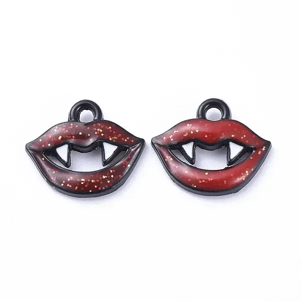 Black Alloy Enamel Pendant