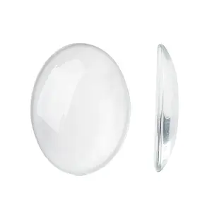 Transparent Oval Glass Cabochons