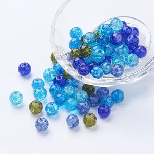 Baking Painted Crackle Glass Beads