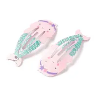Baking Painted Iron Snap Hair Clips