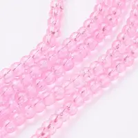 Spray Painted Crackle Glass Beads Strands