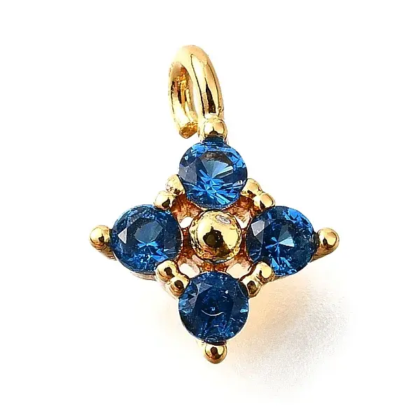 Brass Micro Pave Cubic Zirconia Pendants