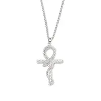 Brass Micro Pave Cleal Cubic Zirconia Pendant Necklaces