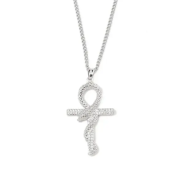 Brass Micro Pave Cleal Cubic Zirconia Pendant Necklaces