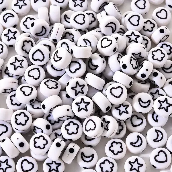 Opaque White Acrylic Beads