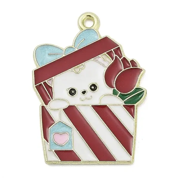 Valentine's Day Alloy Enamel Pendants