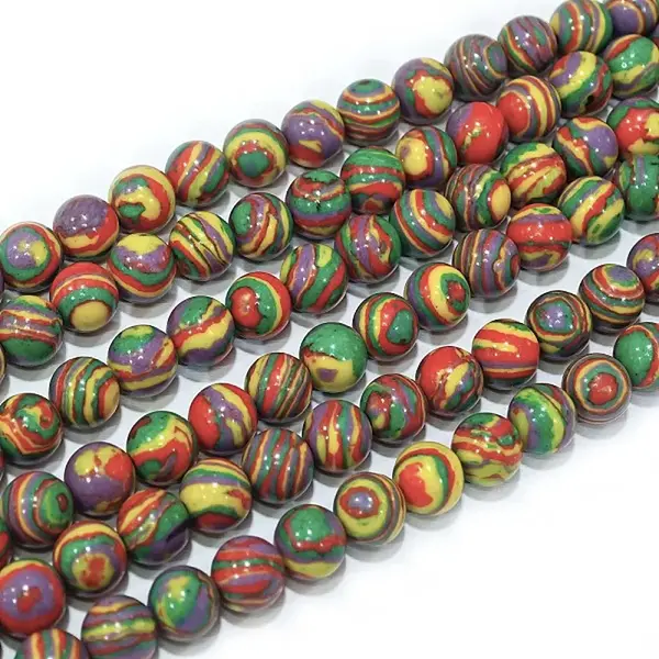 Synthetic Malachite Beads Strands