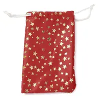 Gold Stamping Christmas Velvet Storage Bags