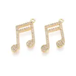 Brass Micro Pave Clear Cubic Zirconia Pendants