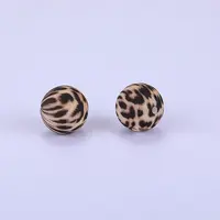 Printed Round Silicone Focal Beads