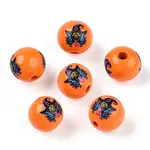 Halloween Theme Wood European Beads
