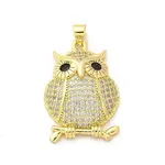 Brass Micro Pave Cubic Zirconia Pendants