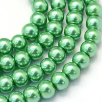 Baking Painted Glass Pearl Bead Strands