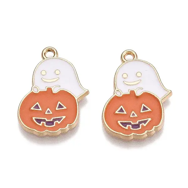 Halloween Theme Rack Plating Alloy Enamel Pendants