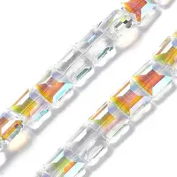 Transparent Electroplate Glass Beads Strands