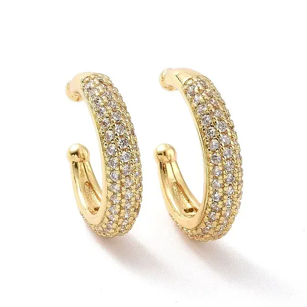 Clear Cubic Zirconia Cuff Earrings