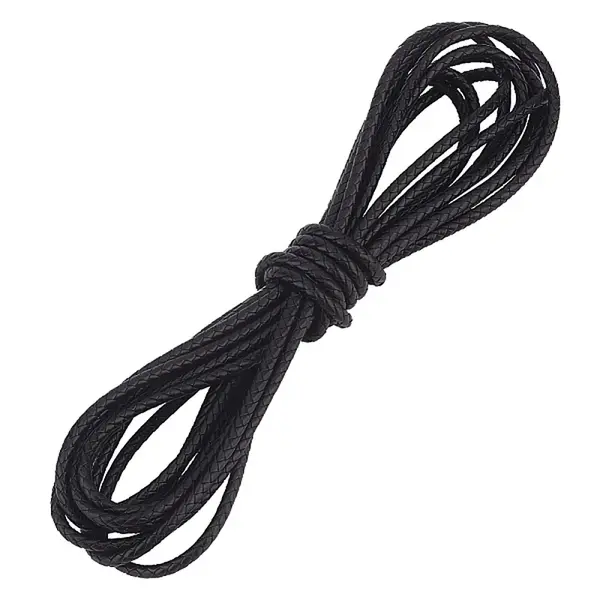 Round Braided Leather Cord