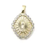 Brass Micro Pave Cubic Zirconia Pendants