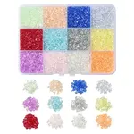 144g 12 Colors Transparent Electroplate Glass Beads