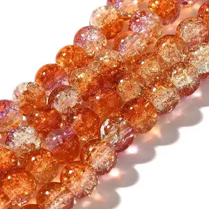 Crackle Glass Beads Strands