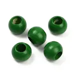 Spray Painted Wood European Beads