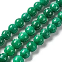 Natural White Jade Round Beads Strand