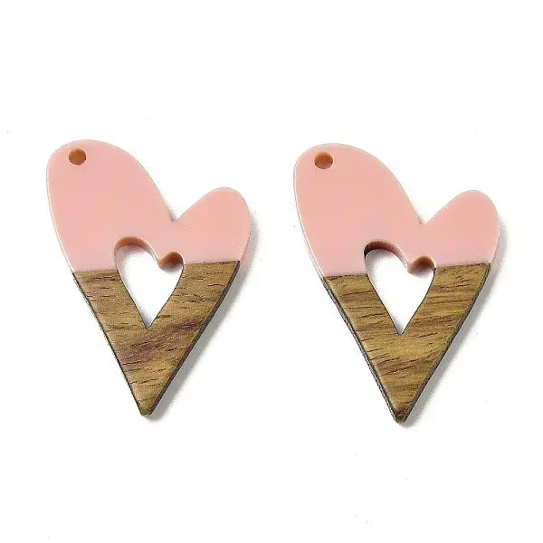 Resin and Walnut Pendants