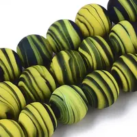 Handmade Frosted Lampwork Beads Strands
